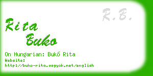 rita buko business card