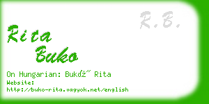 rita buko business card